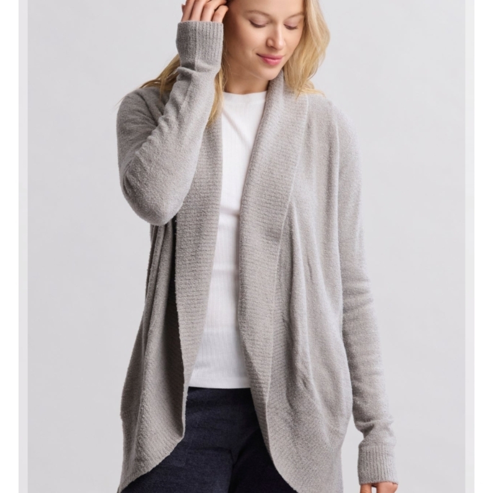 Barefoot Dreams 'Cozy Chic Lite' Gray Cardigan Size Medium